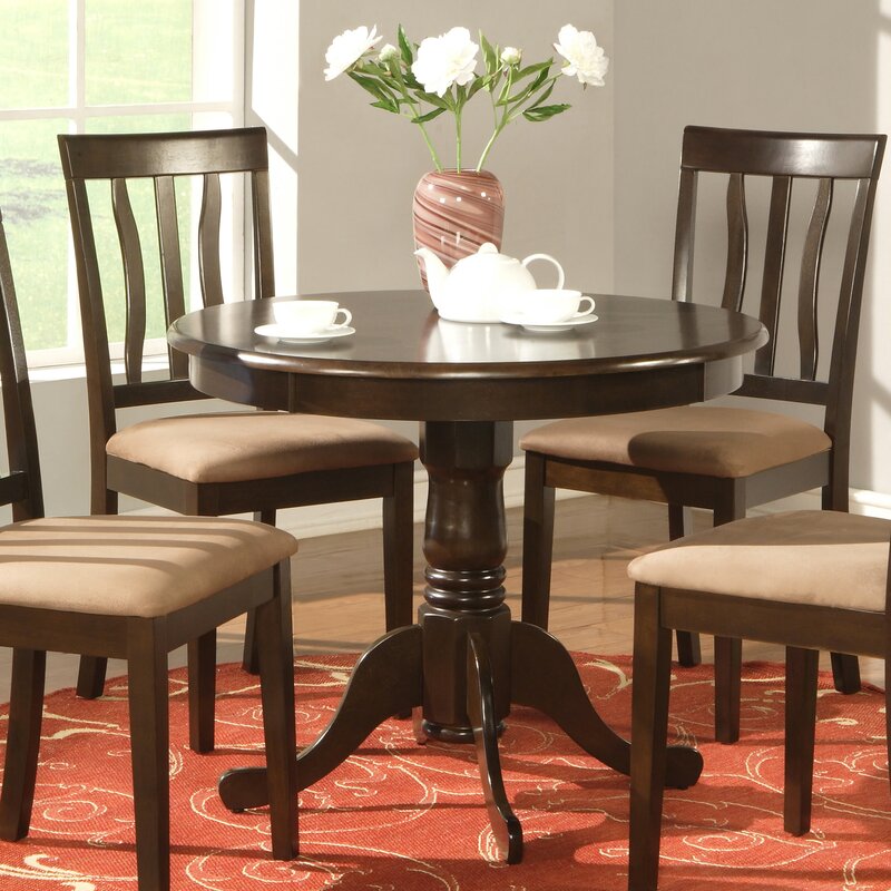 Artin Rubberwood Solid Wood Dining Table 
